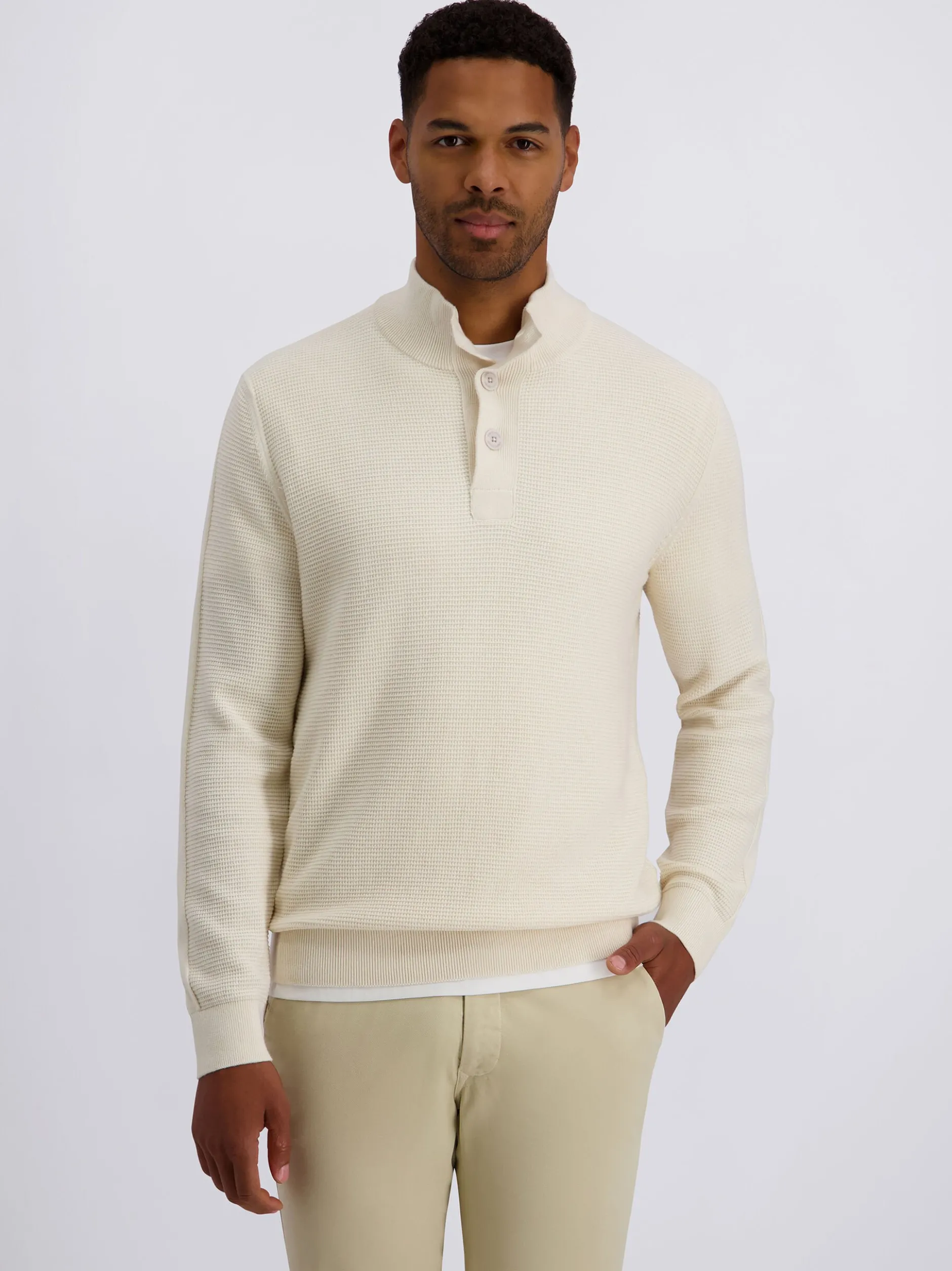 Pierre Cardin Herren Strickpullover in weiß