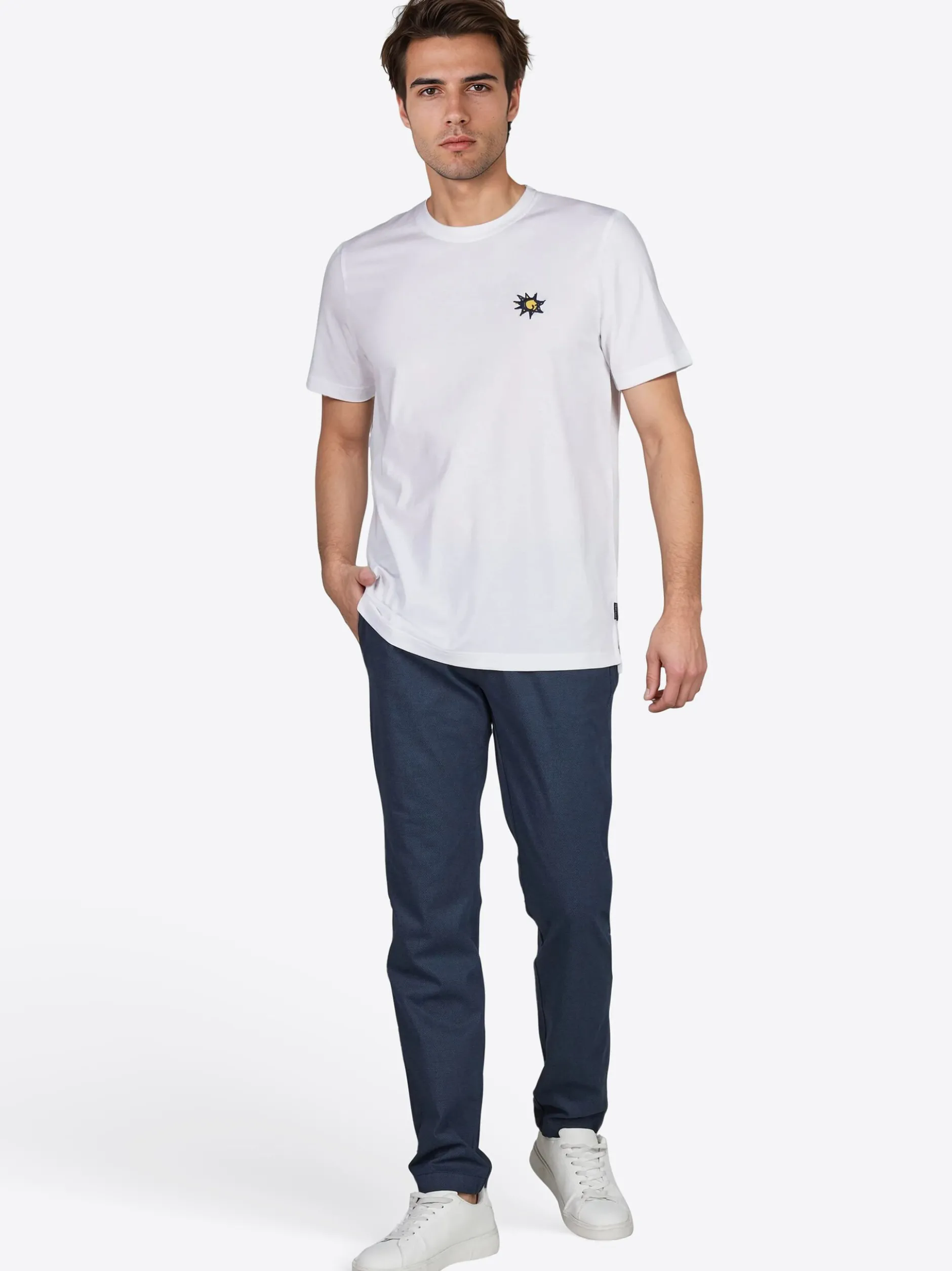 Pierre Cardin Herren T-Shirt in weiß - Ärmel: kurzarm