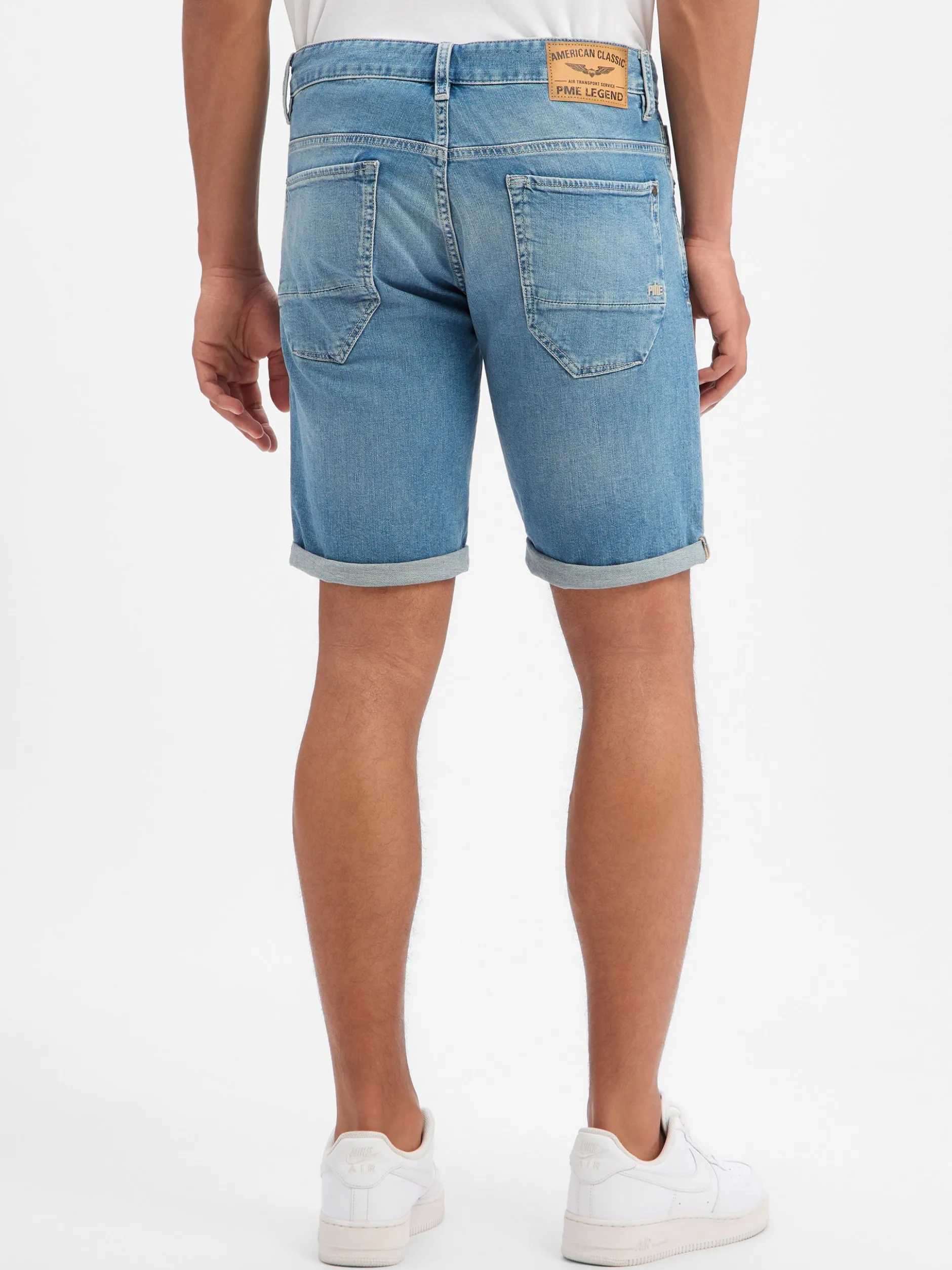 PME Legend Herren Jeansshorts in bleached - Länge: kurz