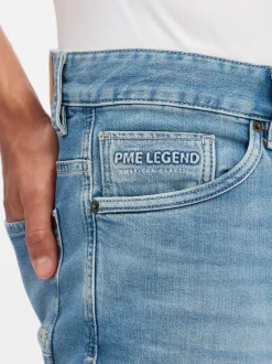 PME Legend Herren Jeansshorts in bleached - Länge: kurz