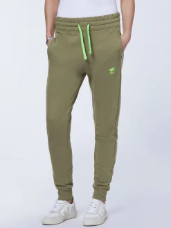 Polo Sylt Damen Sweathose in grün oliv - Länge: lang