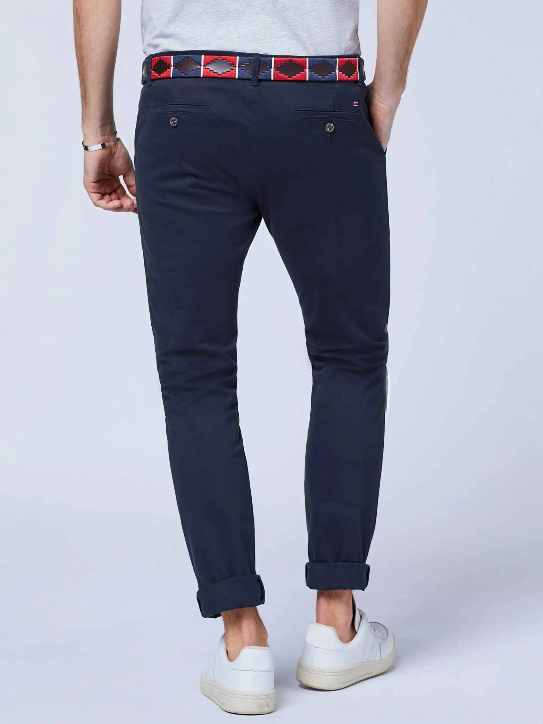 Polo Sylt Herren Chino in marine blau - Länge: lang
