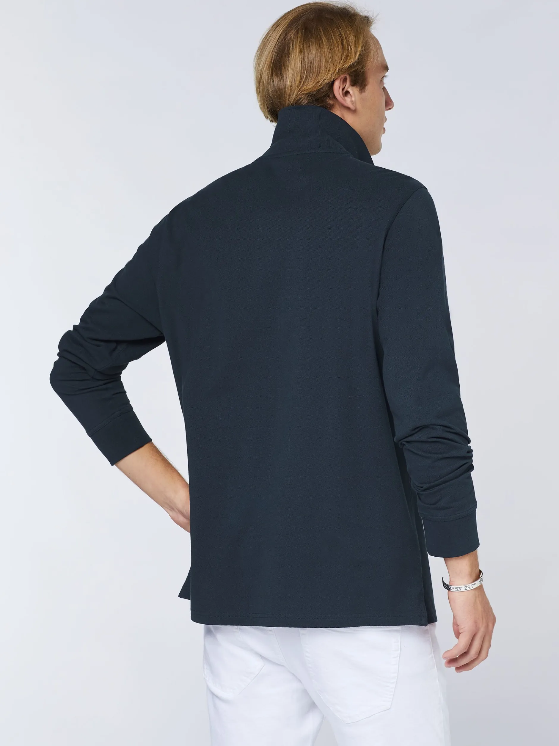 Polo Sylt Herren Polo in marine blau - Ärmel: kurzarm