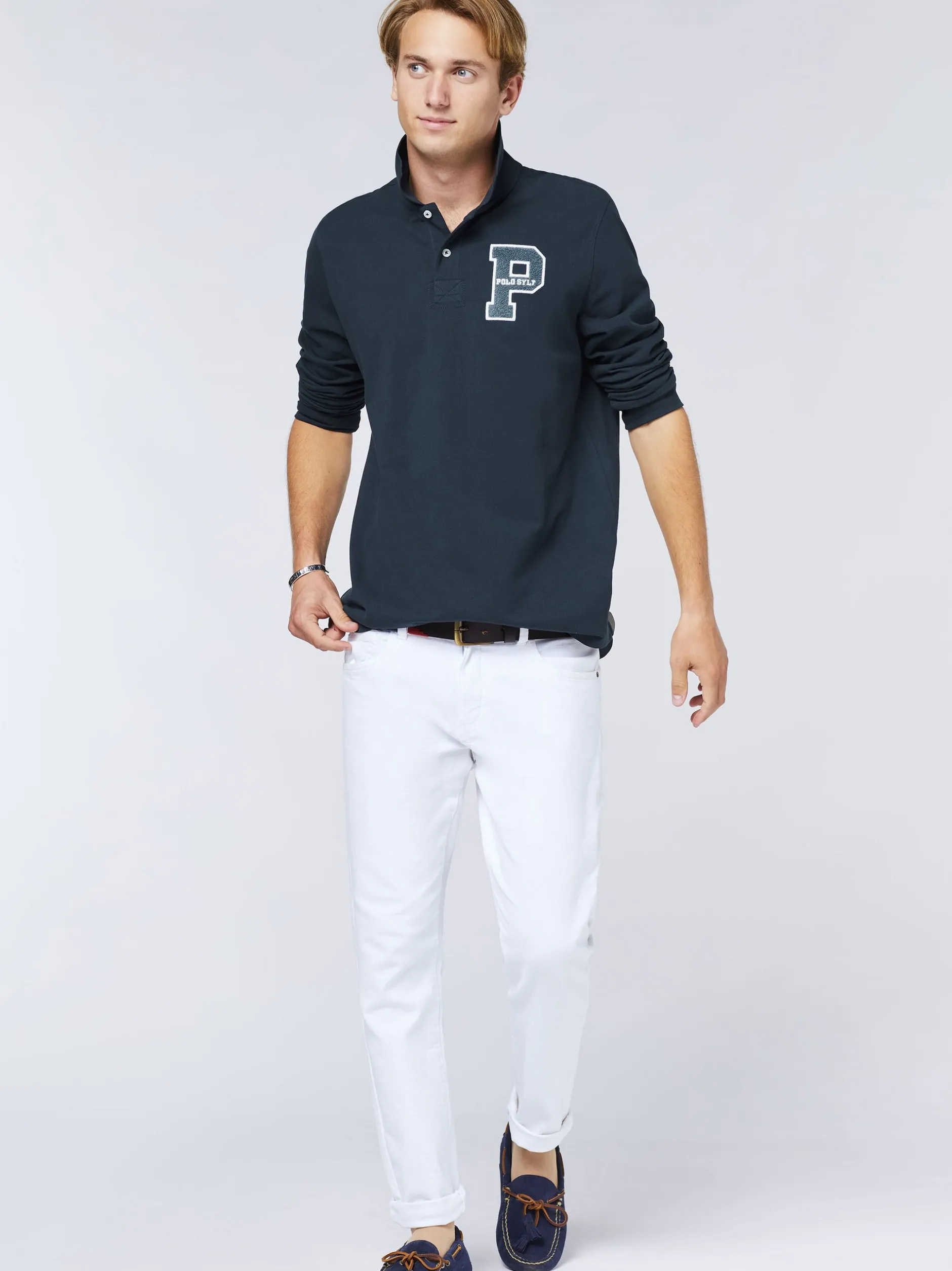 Polo Sylt Herren Polo in marine blau - Ärmel: kurzarm