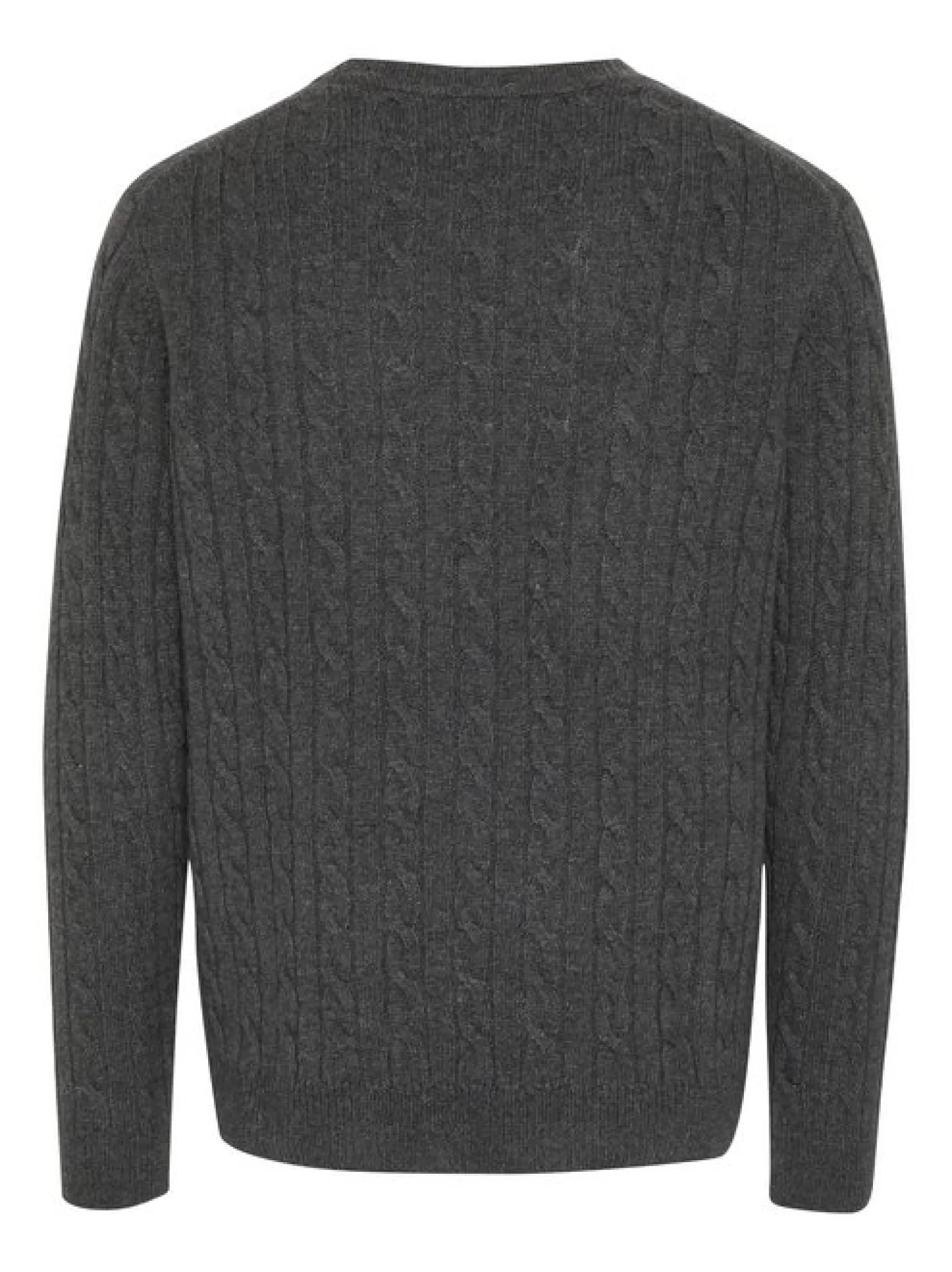 Polo Sylt Herren Strickpullover in grau - Ärmel: kurzarm
