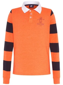 Polo Sylt Jungen Longsleeve in orange - Ärmel: kurzarm