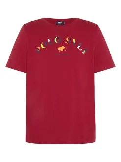 Polo Sylt Jungen T-Shirt in bordeaux rot
