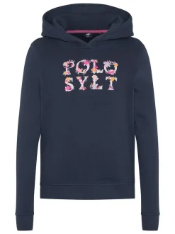 Polo Sylt Mädchen Hoodie in marine blau - Ärmel: kurzarm