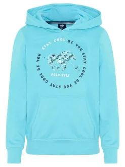 Polo Sylt Unisex Kinder Kapuzenpullover in türkis