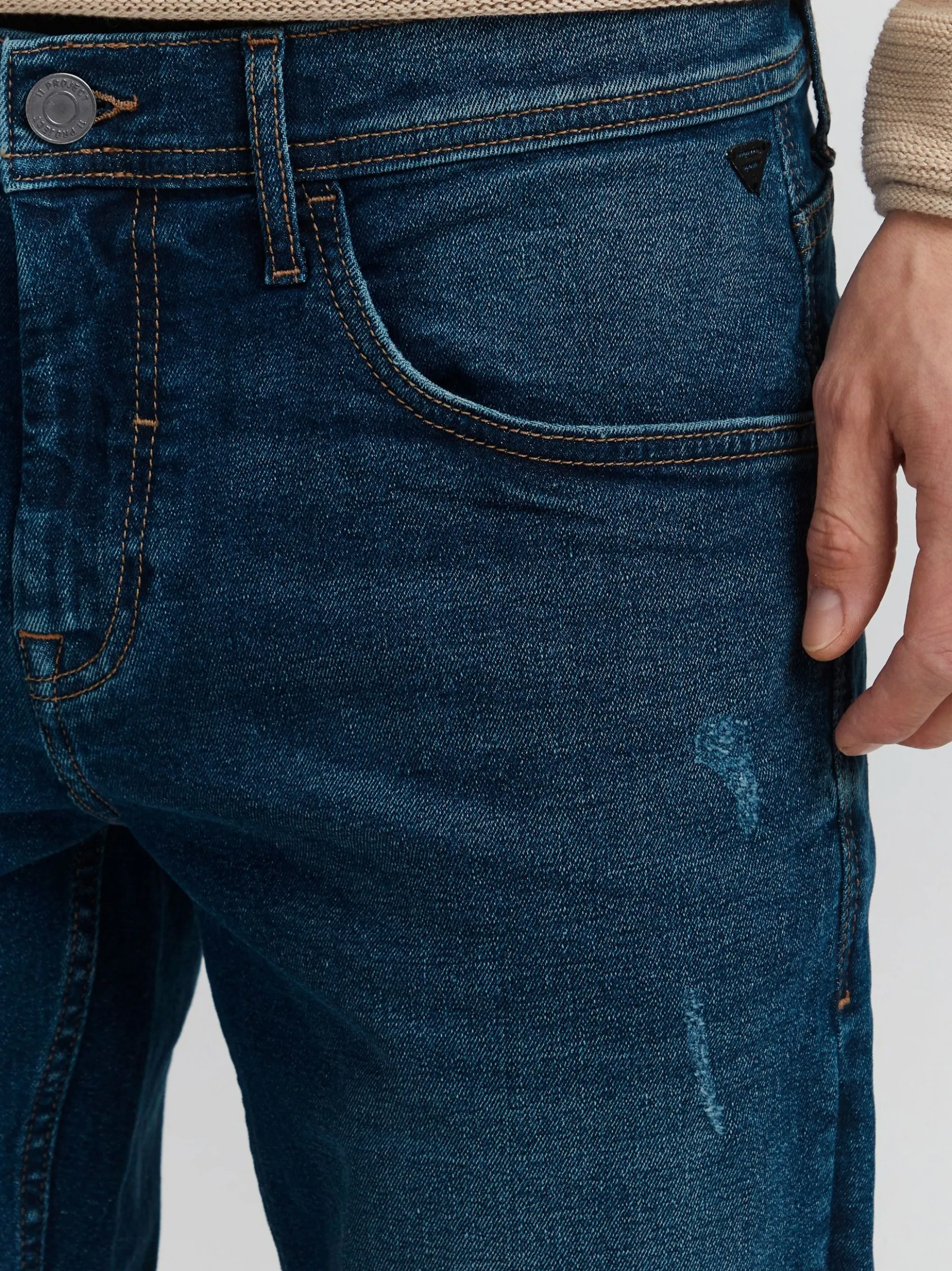 11 Project Herren Gerade Jeans - PRVerner in medium stone