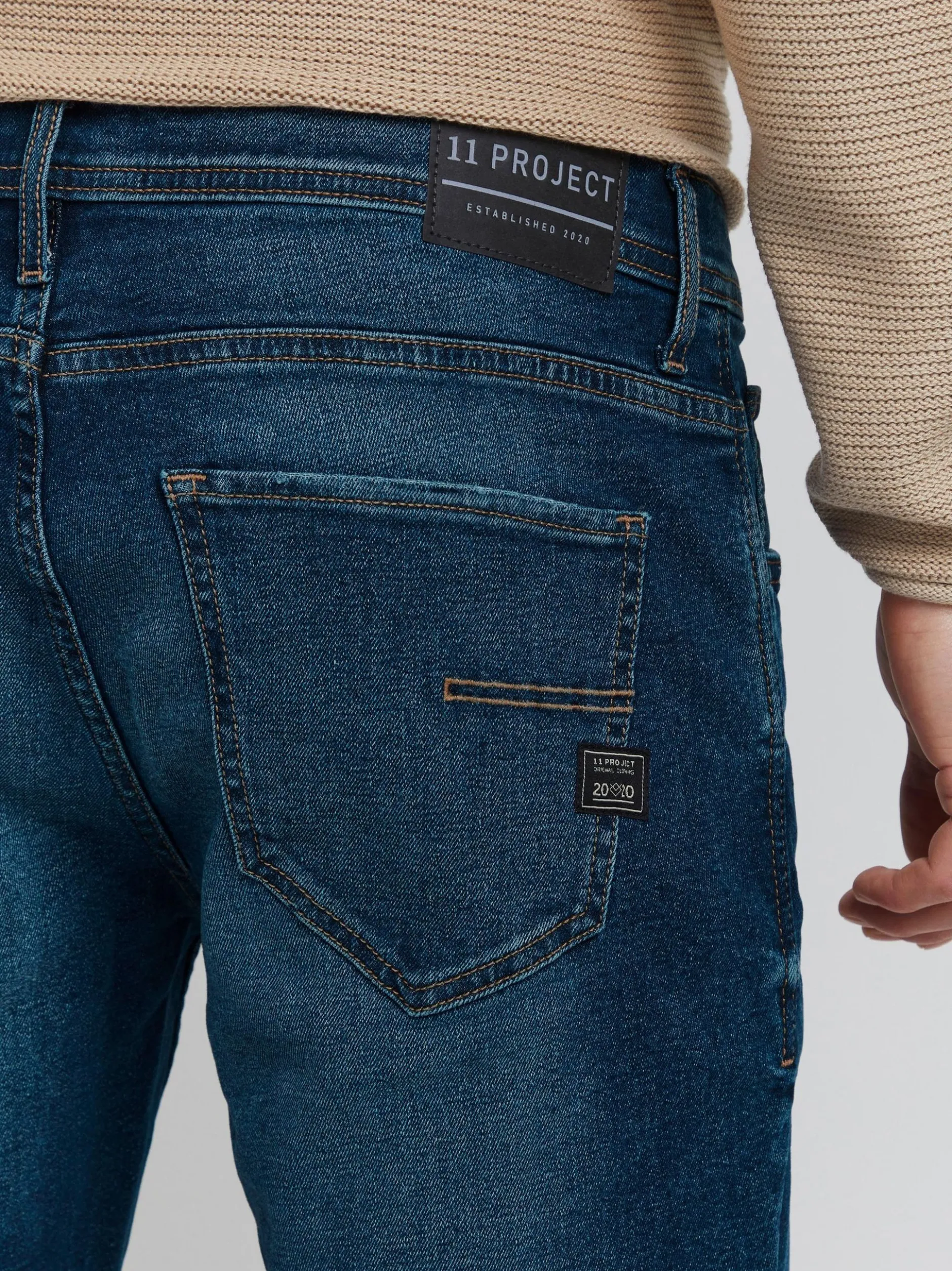 11 Project Herren Gerade Jeans - PRVerner in medium stone