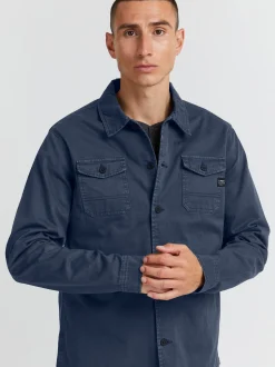 11 Project Herren Langarmhemd - PRJohann in blau