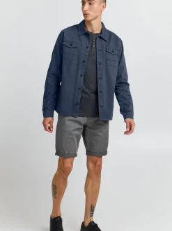 11 Project Herren Langarmhemd - PRJohann in blau