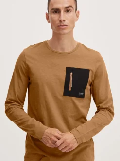 11 Project Herren Langarmshirt- PRFrodin in braun