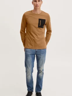 11 Project Herren Langarmshirt- PRFrodin in braun