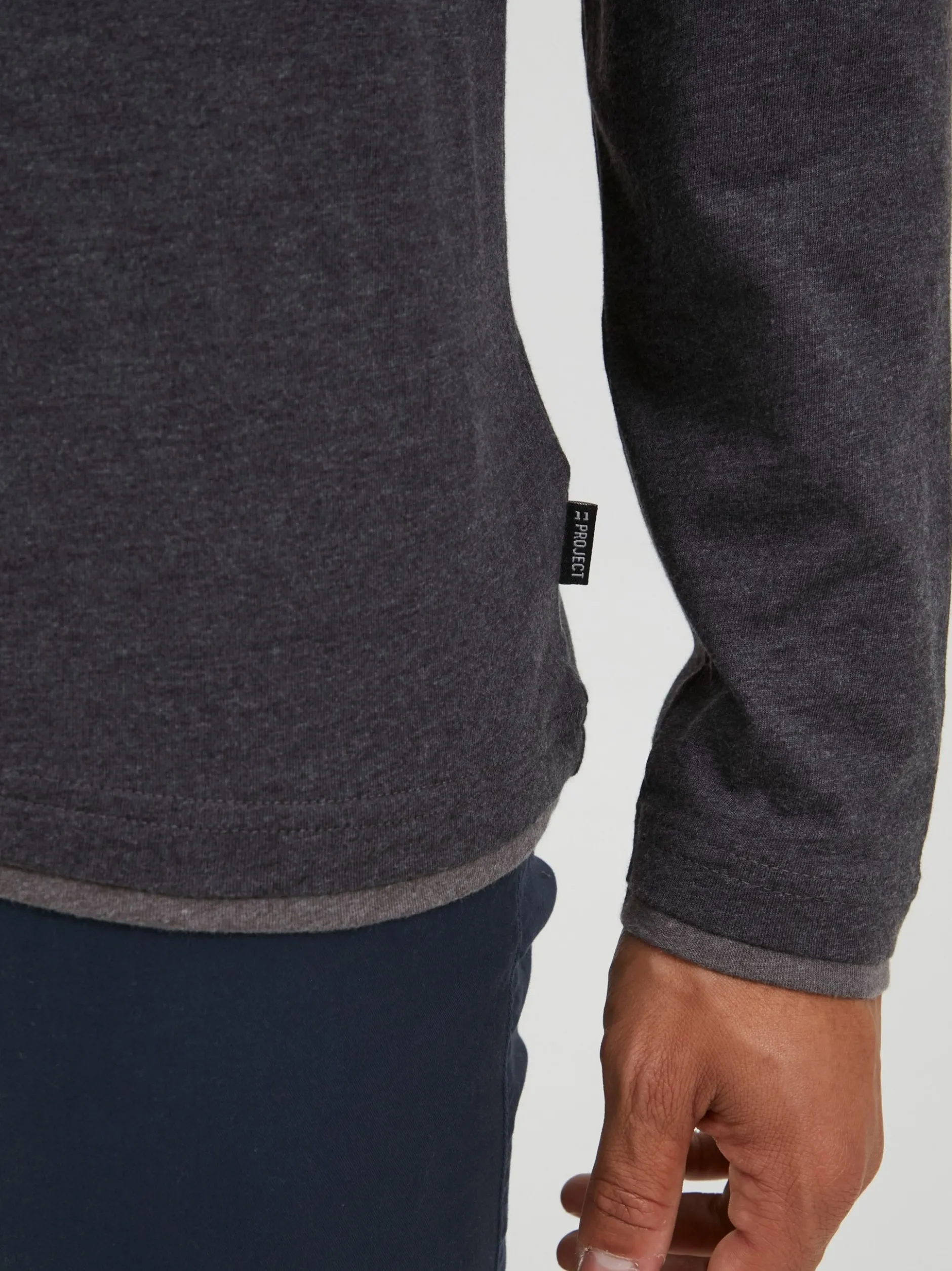 11 Project Herren Langarmshirt - PRVenko in anthrazit