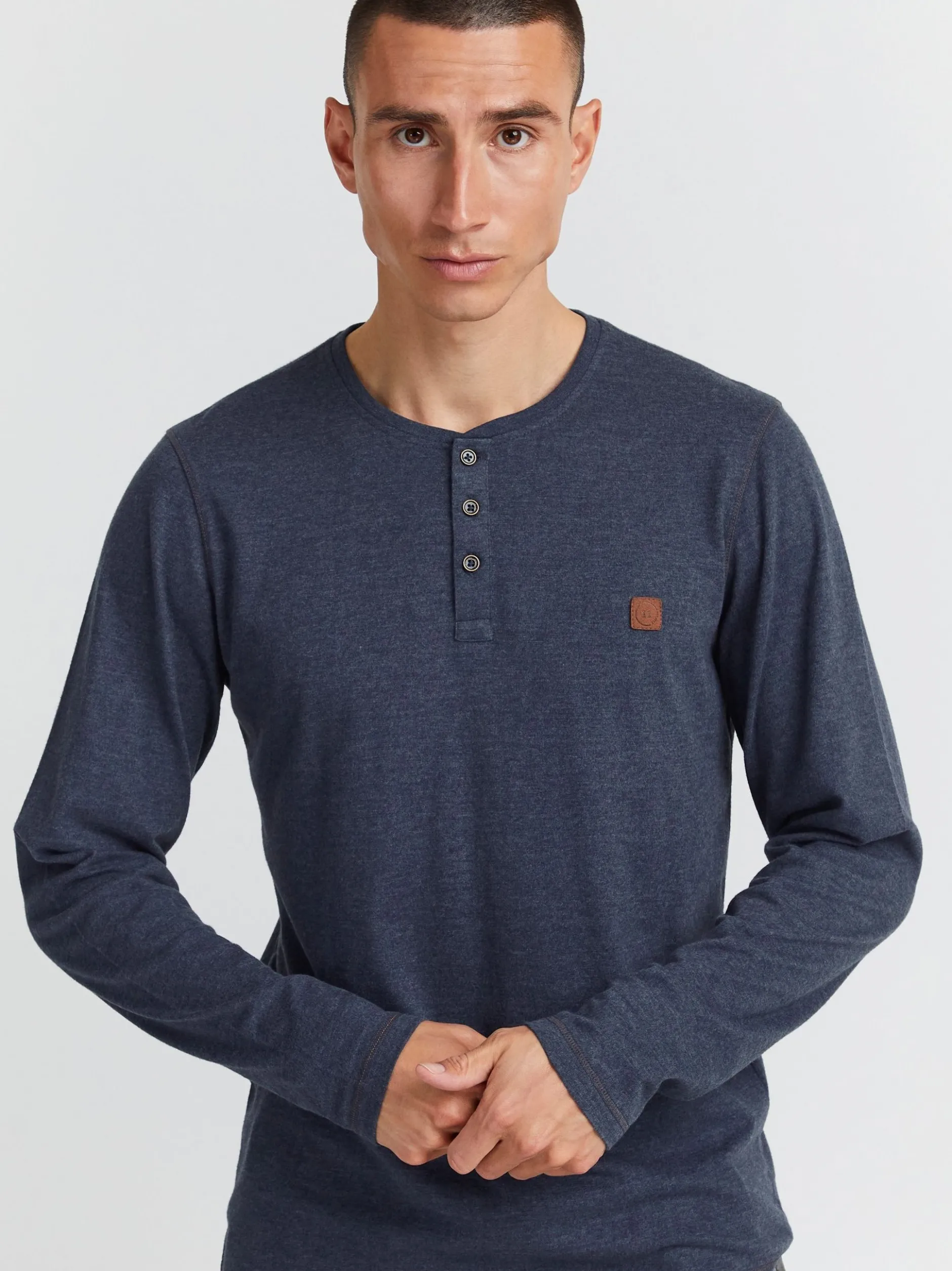 11 Project Herren Langarmshirt - PRBonso in blau