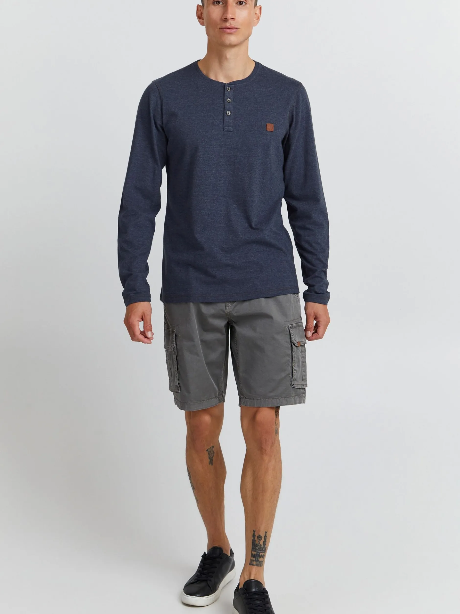 11 Project Herren Langarmshirt - PRBonso in blau