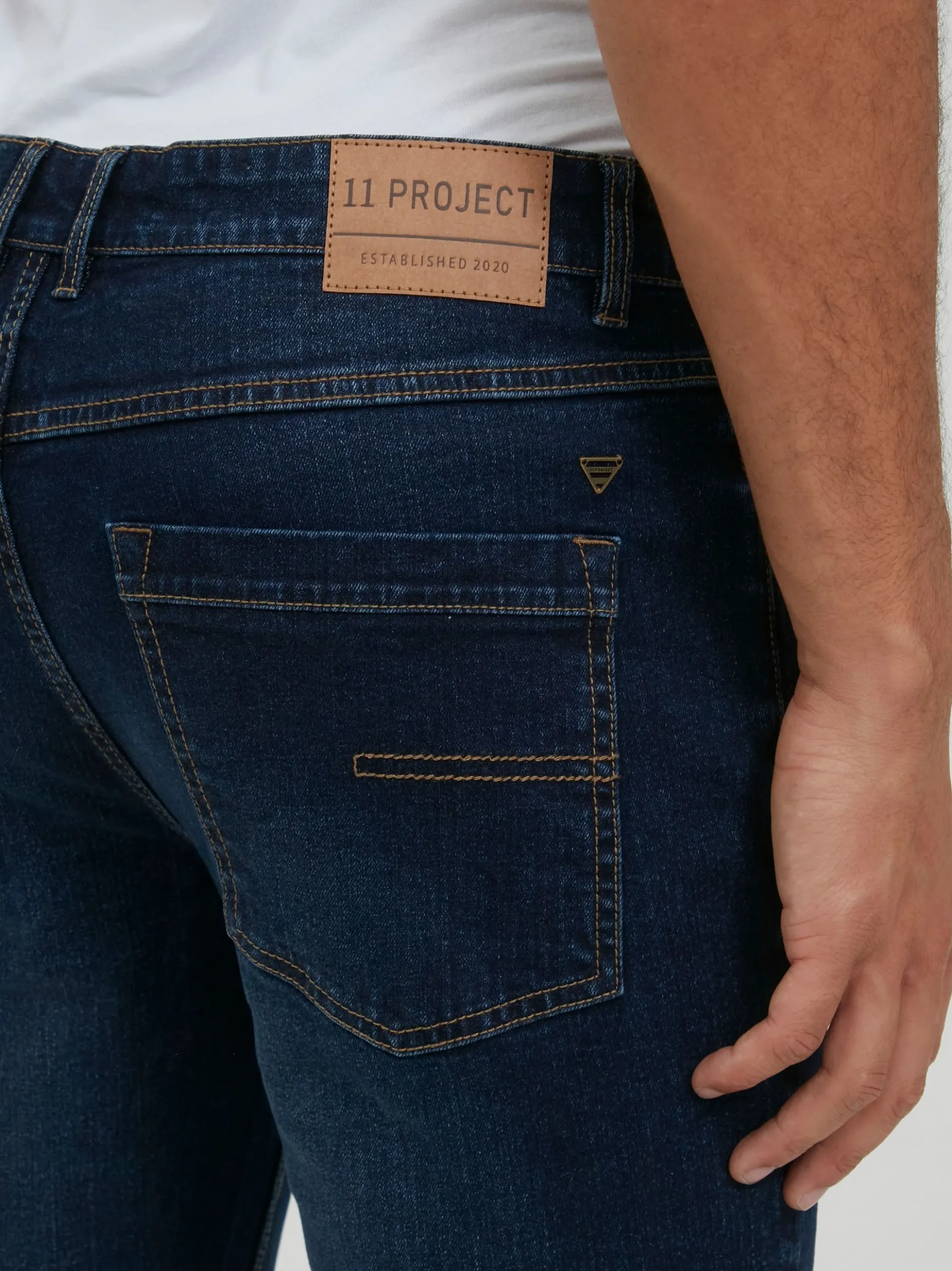 11 Project Herren 5-Pocket-Jeans - PRBettino in dark stone