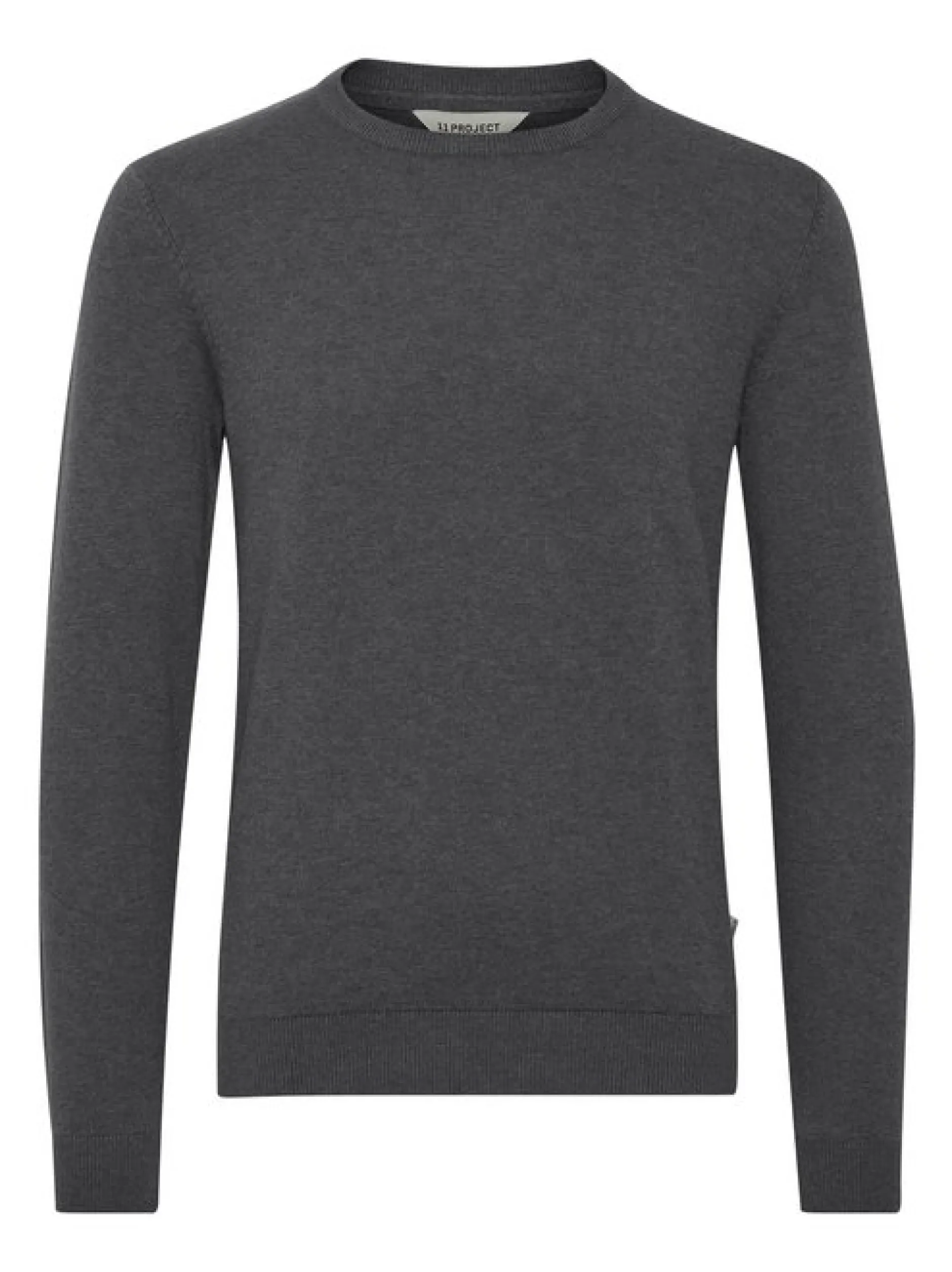 11 Project Herren Rundhalspullover - PRMelvin in grau