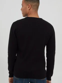 11 Project Herren Rundhalspullover - PRSandro in schwarz