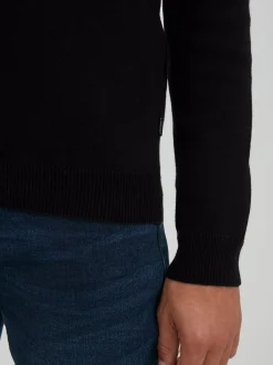 11 Project Herren Rundhalspullover - PRSandro in schwarz