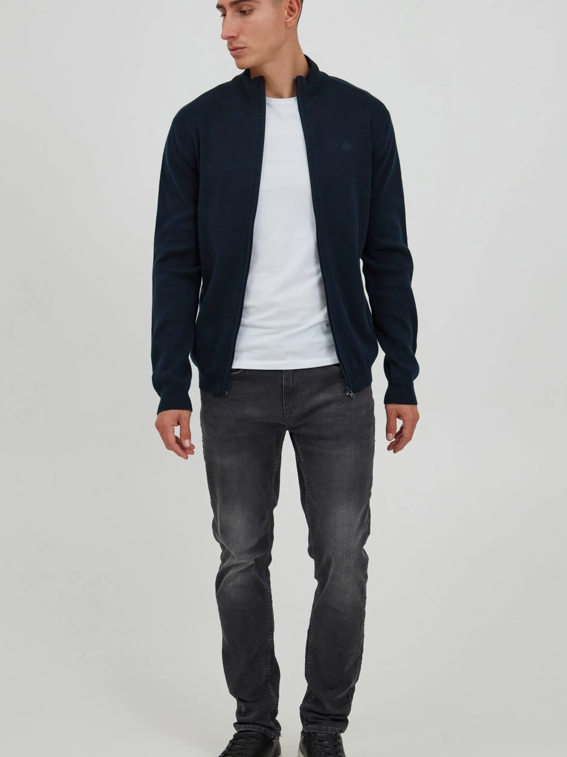 11 Project Herren Strickjacke - PRSandor in blau