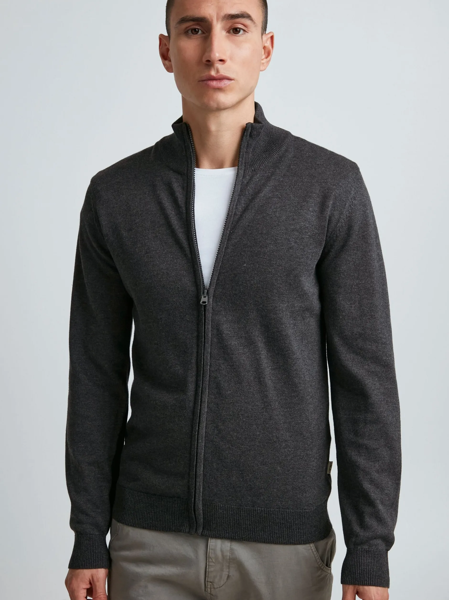 11 Project Herren Strickjacke - PRMelker in anthrazit