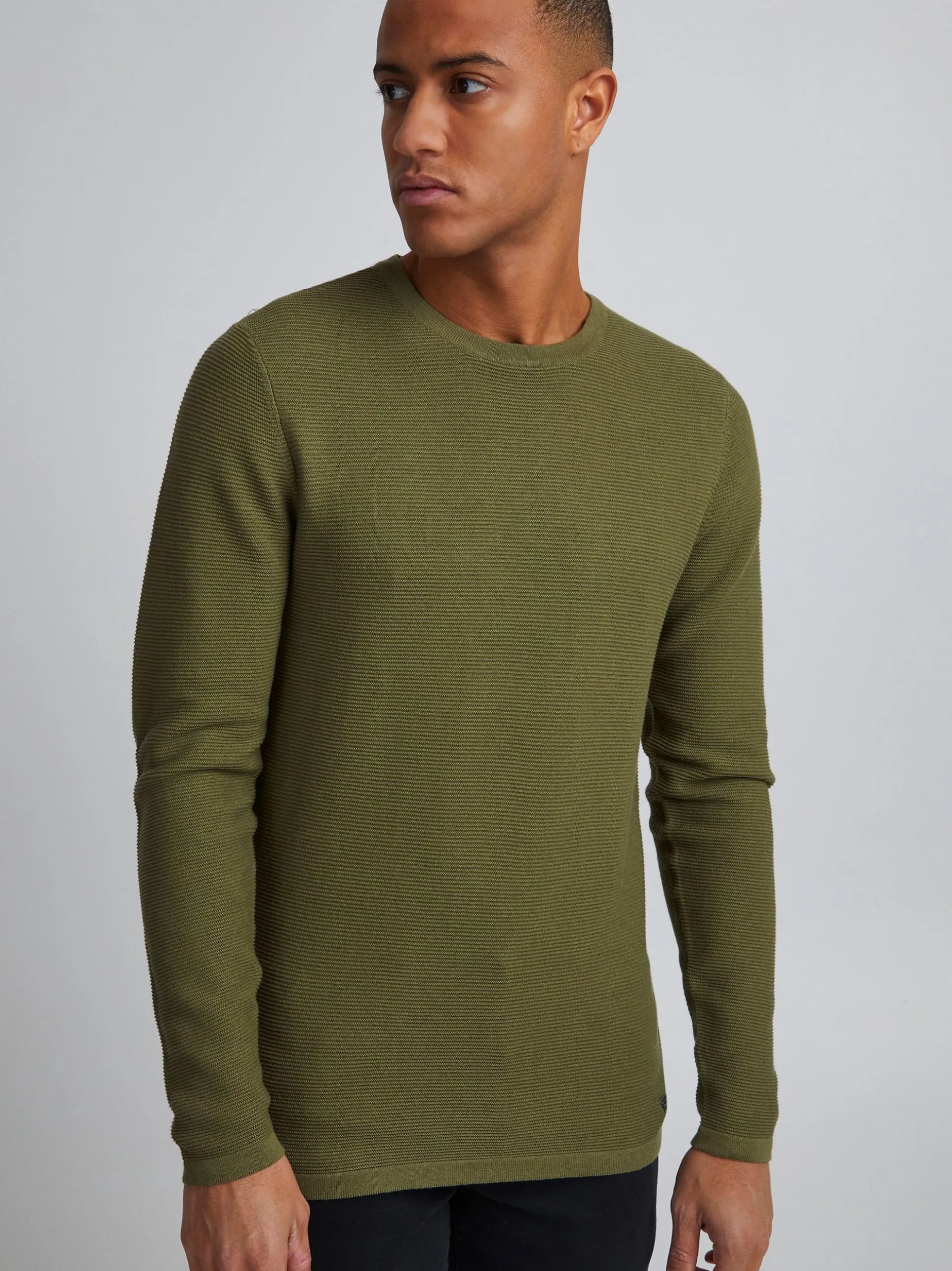 11 Project Herren Strickpullover - PRFrode in grün