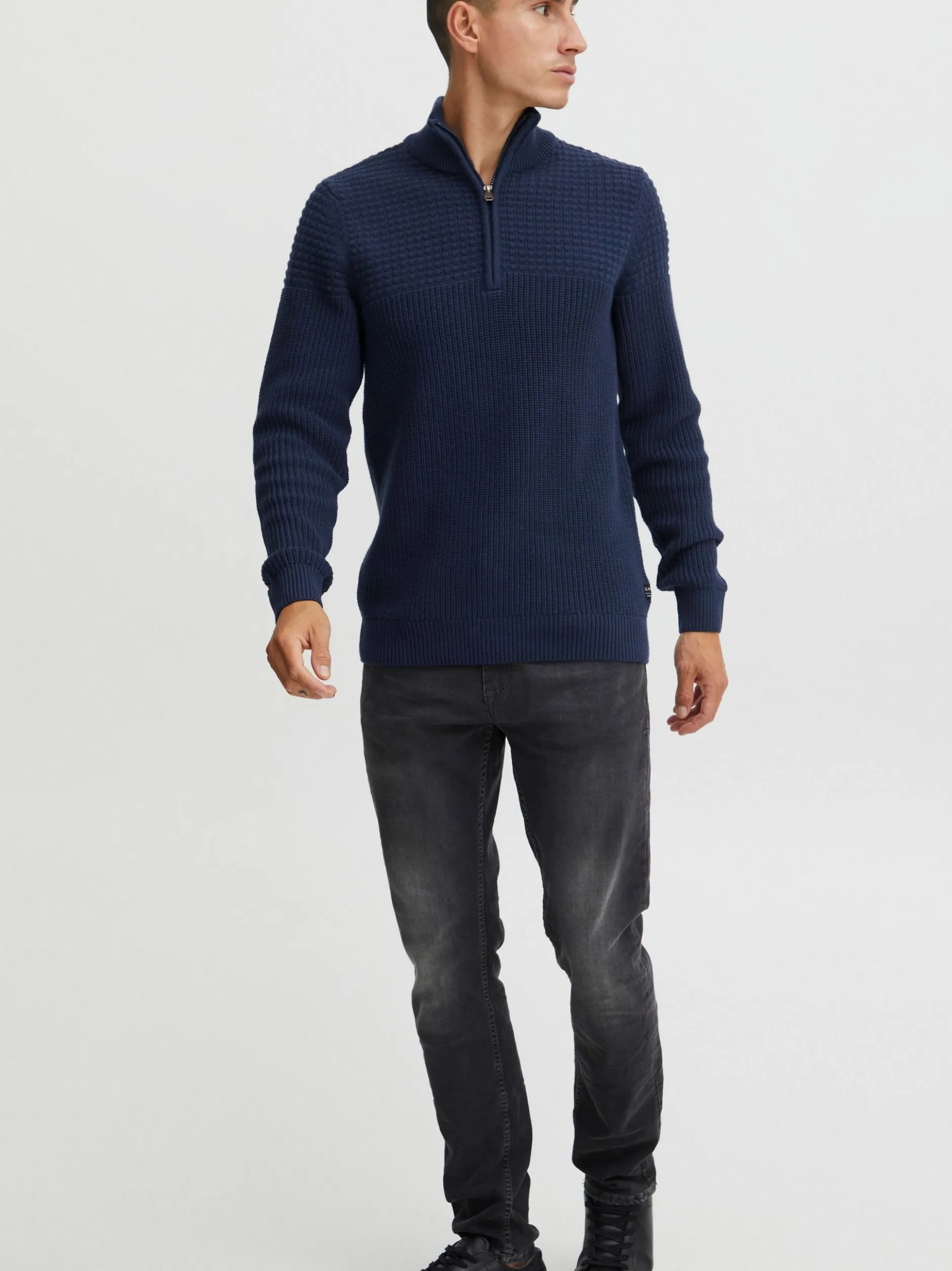 11 Project Herren Strickpullover - PRAdam in blau