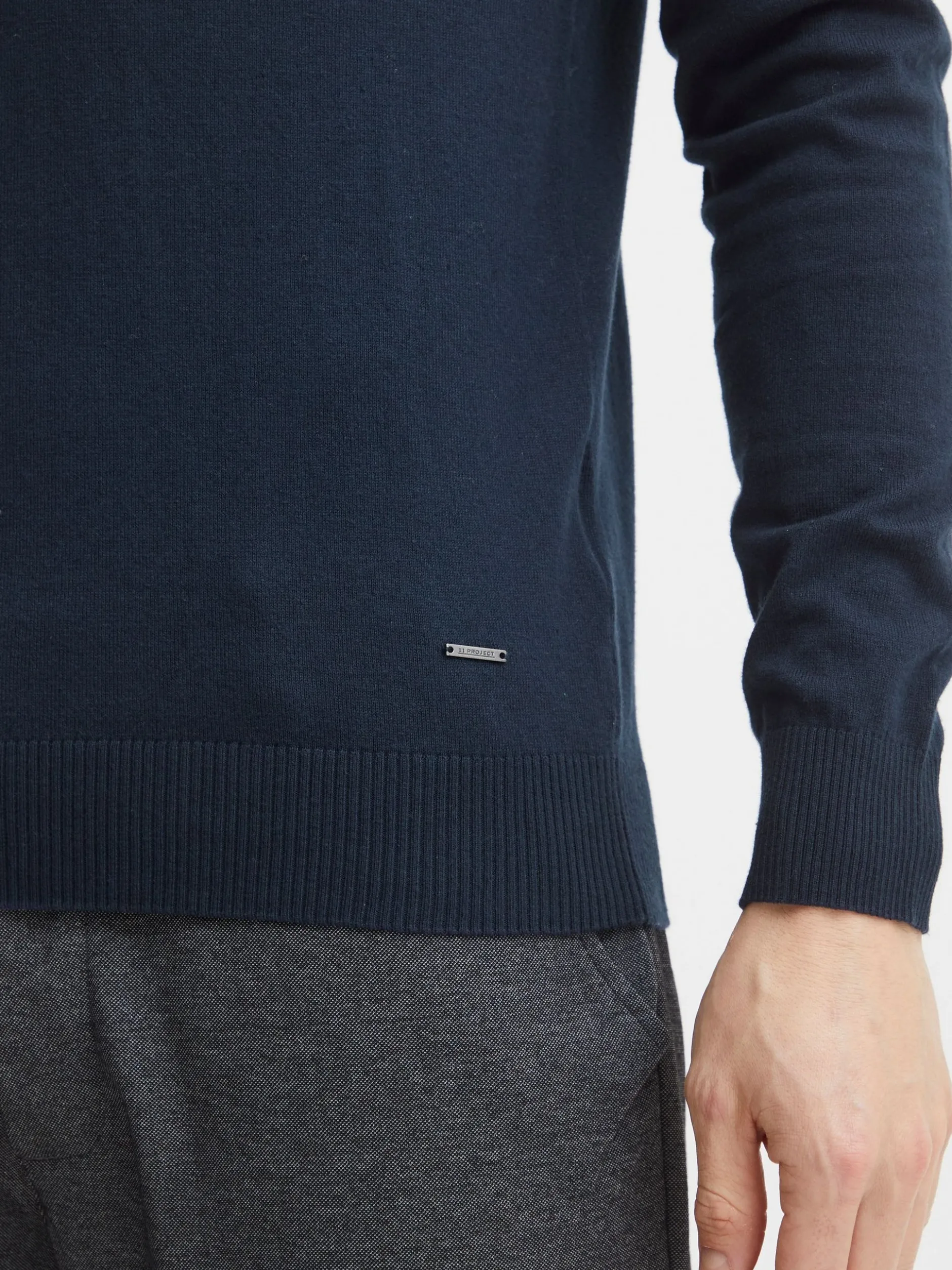 11 Project Herren Strickpullover - PRYannis in blau