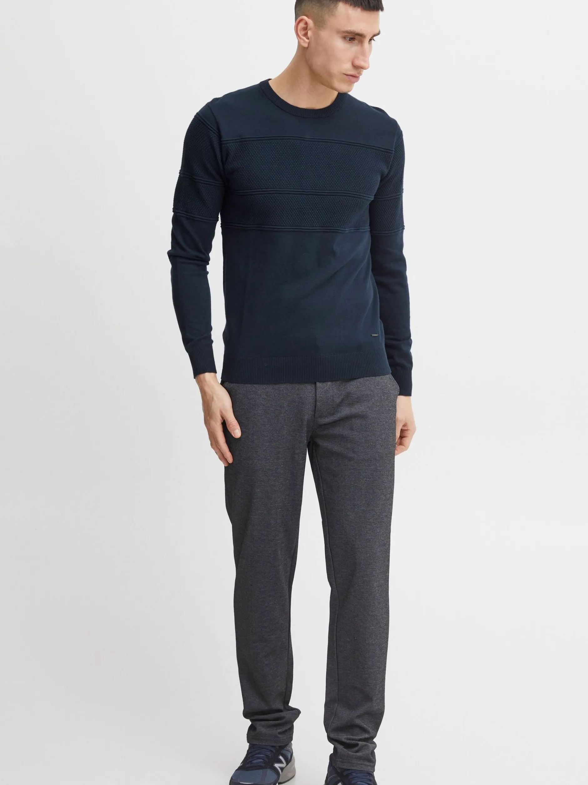 11 Project Herren Strickpullover - PRYannis in blau