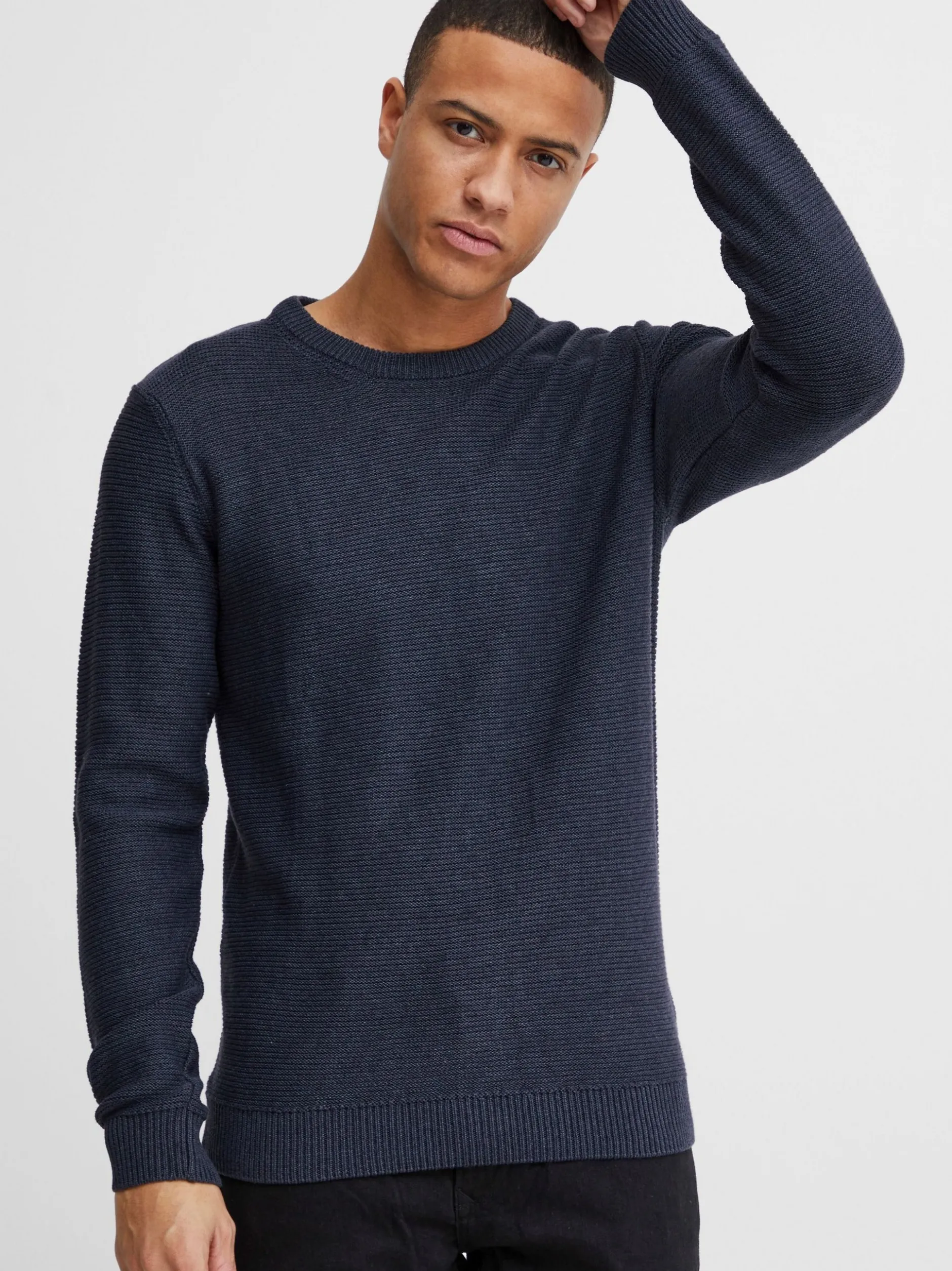 11 Project Herren Strickpullover - PRTill in blau