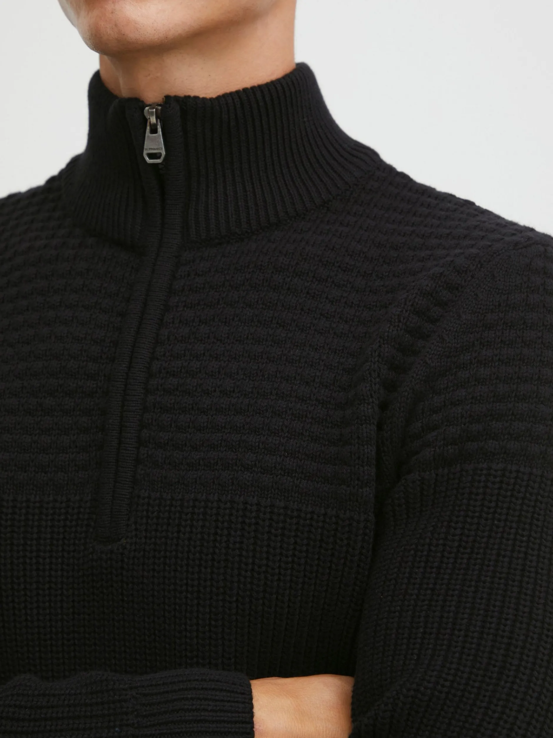 11 Project Herren Strickpullover - PRAdam in schwarz