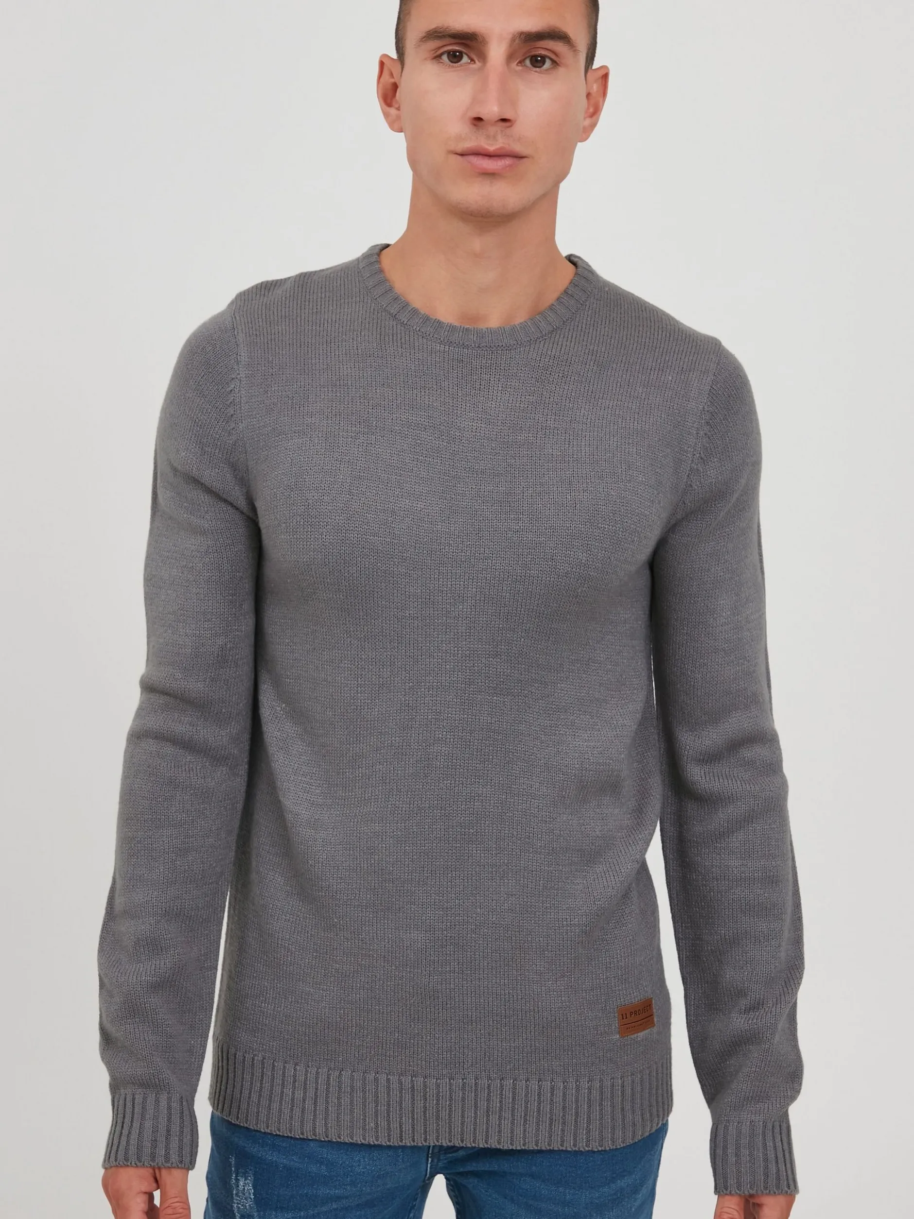 11 Project Herren Strickpullover - PRNoel in grau