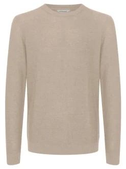 11 Project Herren Strickpullover - PRTill in beige