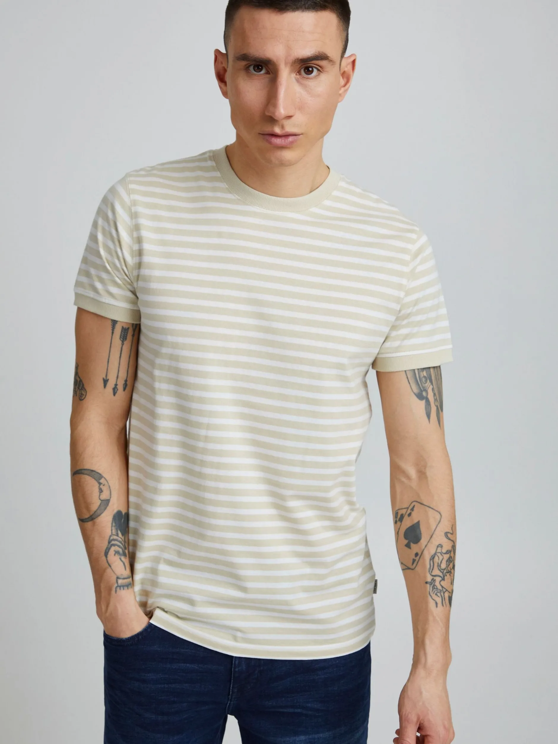 11 Project Herren T-Shirt - PRBennet in beige