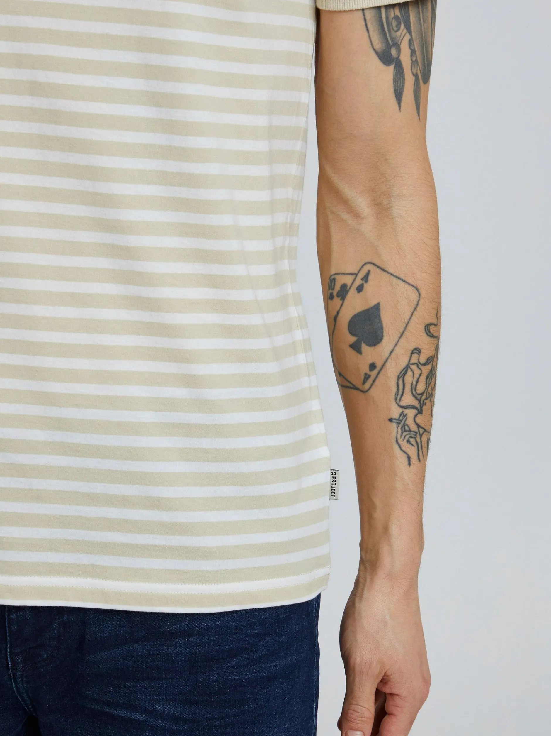 11 Project Herren T-Shirt - PRBennet in beige