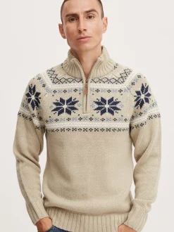 11 Project Herren Weihnachtspullover - PRTim in beige