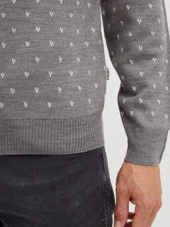 11 Project Herren Weihnachtspullover - PRJulius in grau