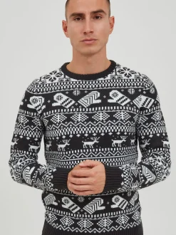 11 Project Herren Weihnachtspullover - PRUwe in blau