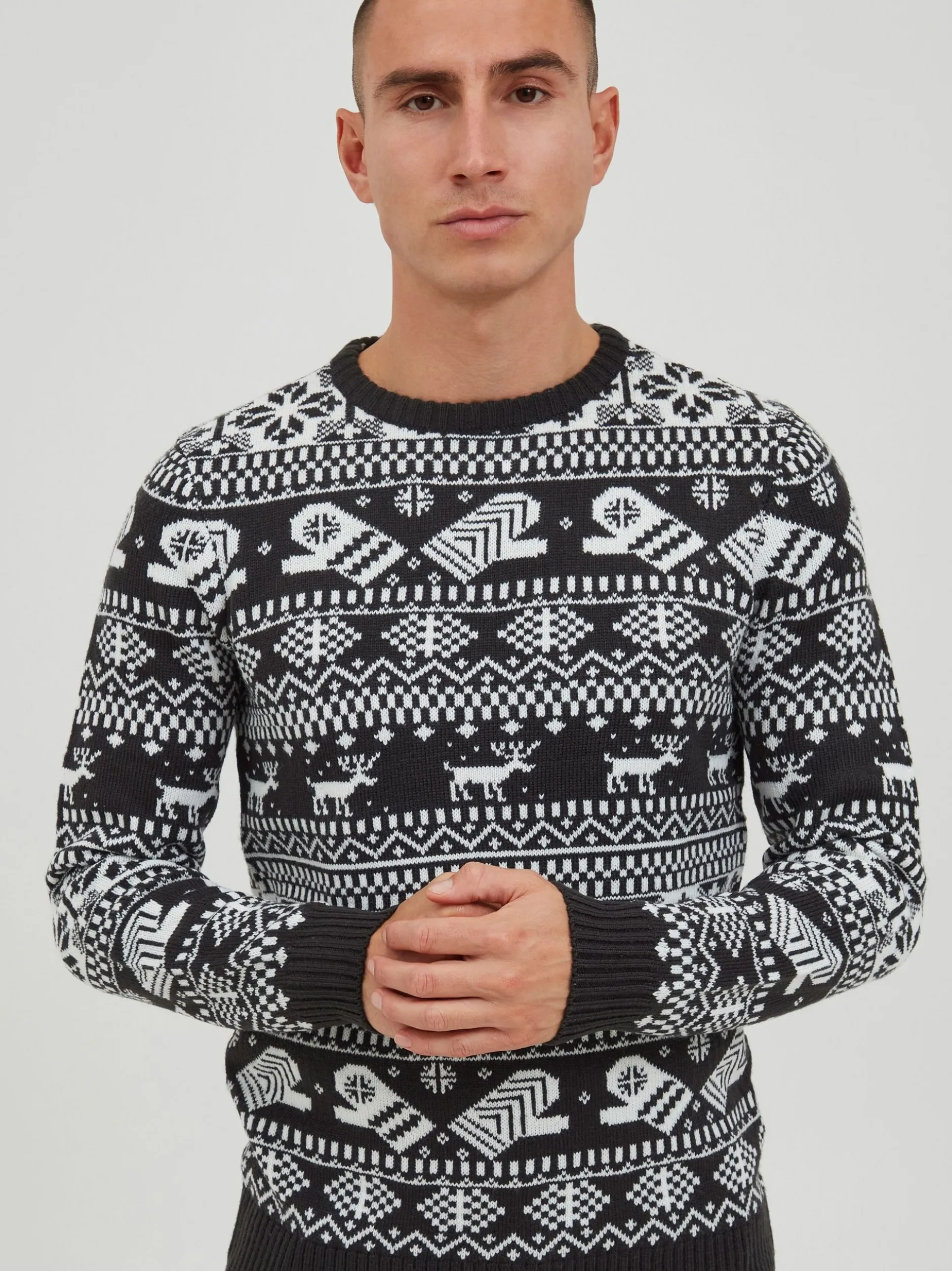11 Project Herren Weihnachtspullover - PRUwe in blau