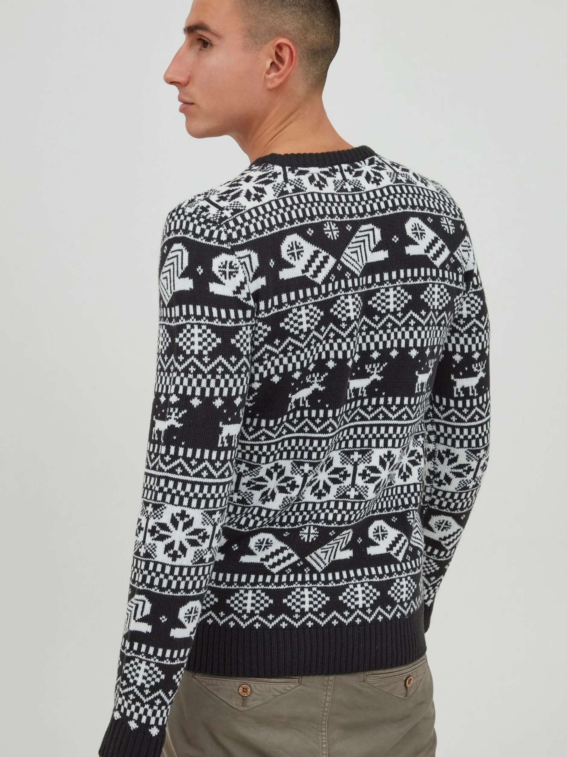 11 Project Herren Weihnachtspullover - PRUwe in blau