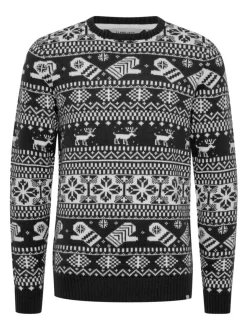 11 Project Herren Weihnachtspullover - PRUwe in blau