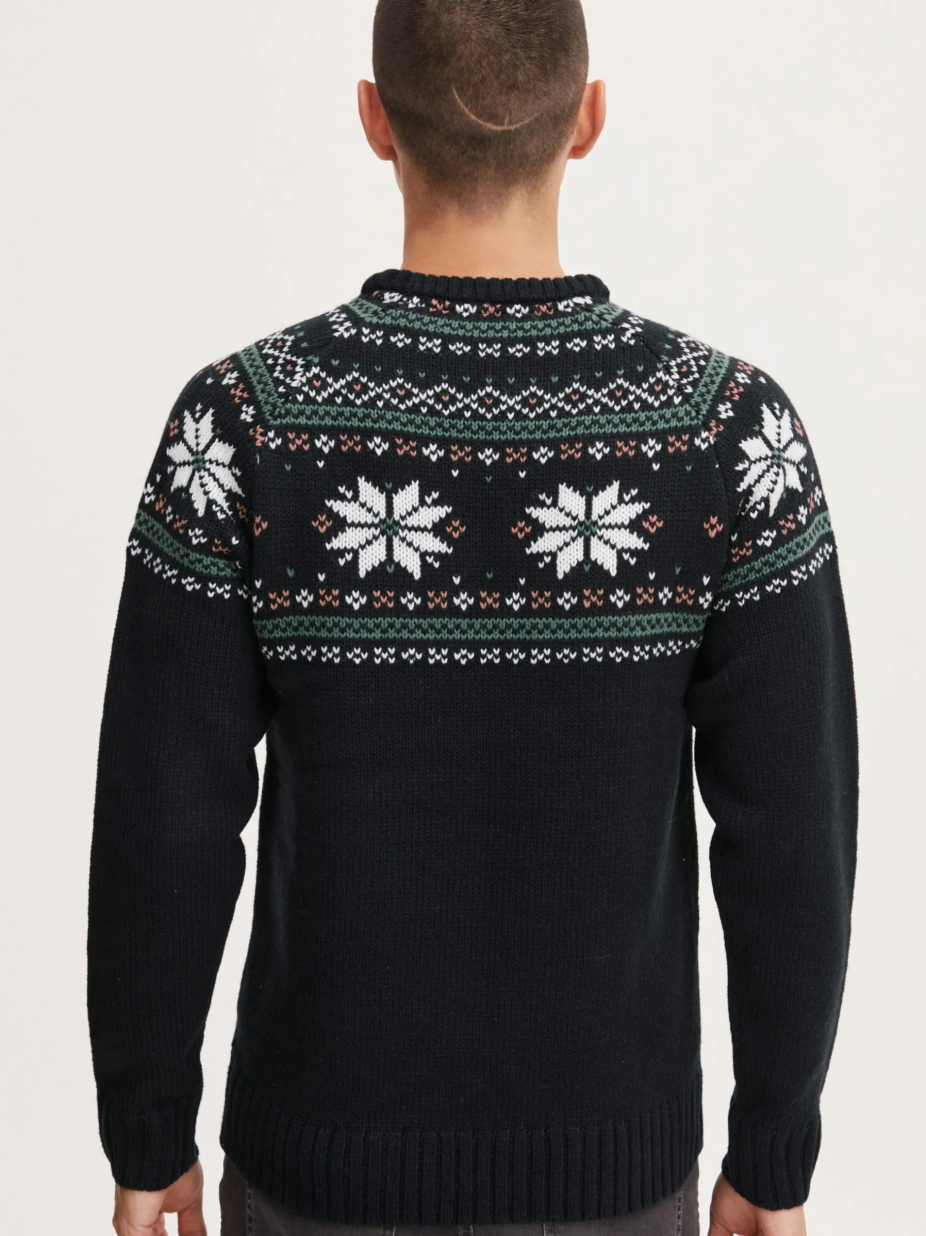 11 Project Herren Weihnachtspullover - PRTimbro in schwarz