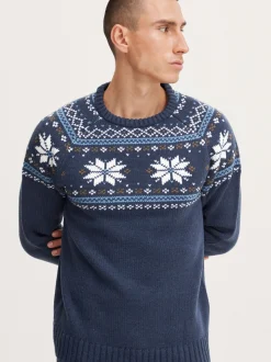 11 Project Herren Weihnachtspullover - PRTimbro in blau