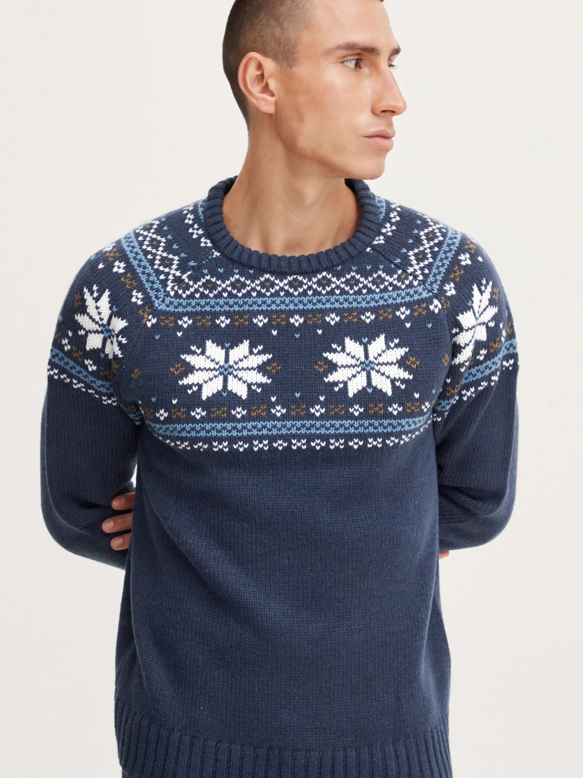 11 Project Herren Weihnachtspullover - PRTimbro in blau
