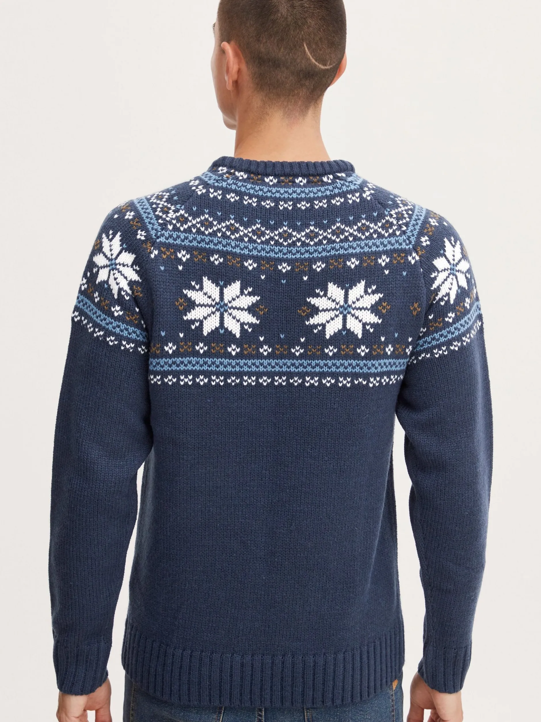 11 Project Herren Weihnachtspullover - PRTimbro in blau