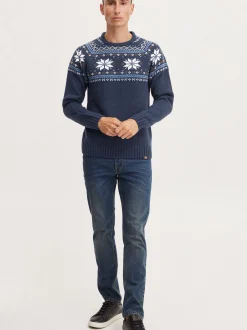 11 Project Herren Weihnachtspullover - PRTimbro in blau