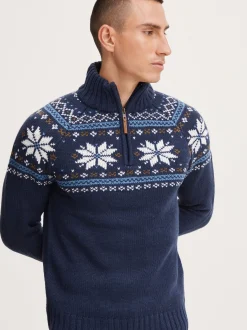 11 Project Herren Weihnachtspullover - PRTim in blau